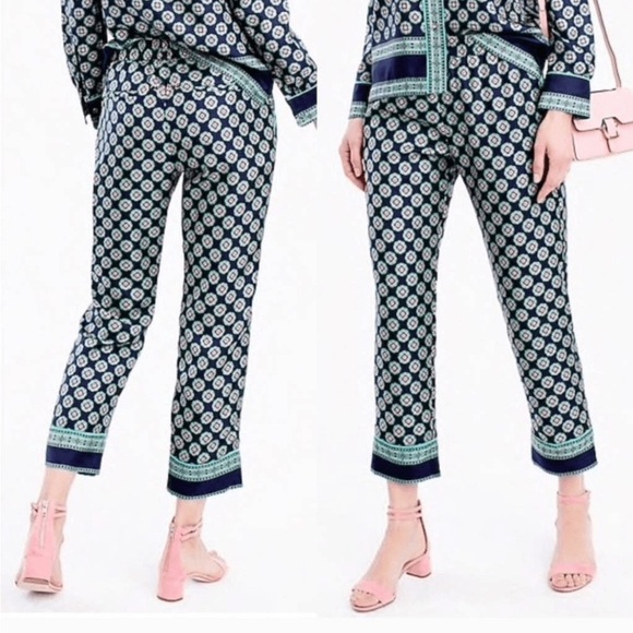 J. Crew Pants - J Crew Cropped Silk Pants